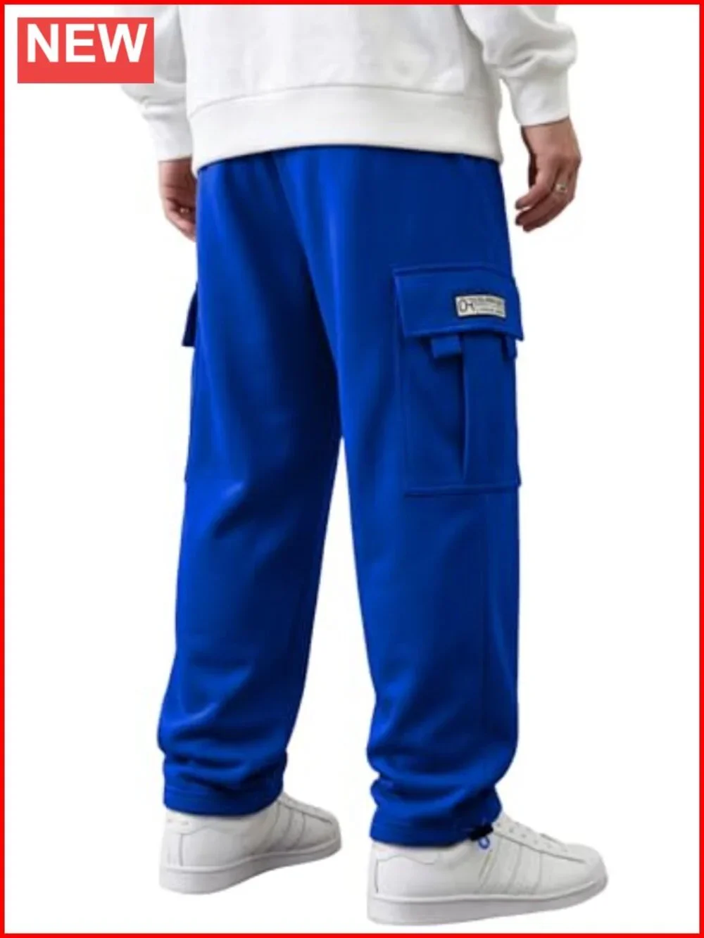 Cargo Sweatpants Drawstring Joggers Athletic Trousers Cotton Polyester